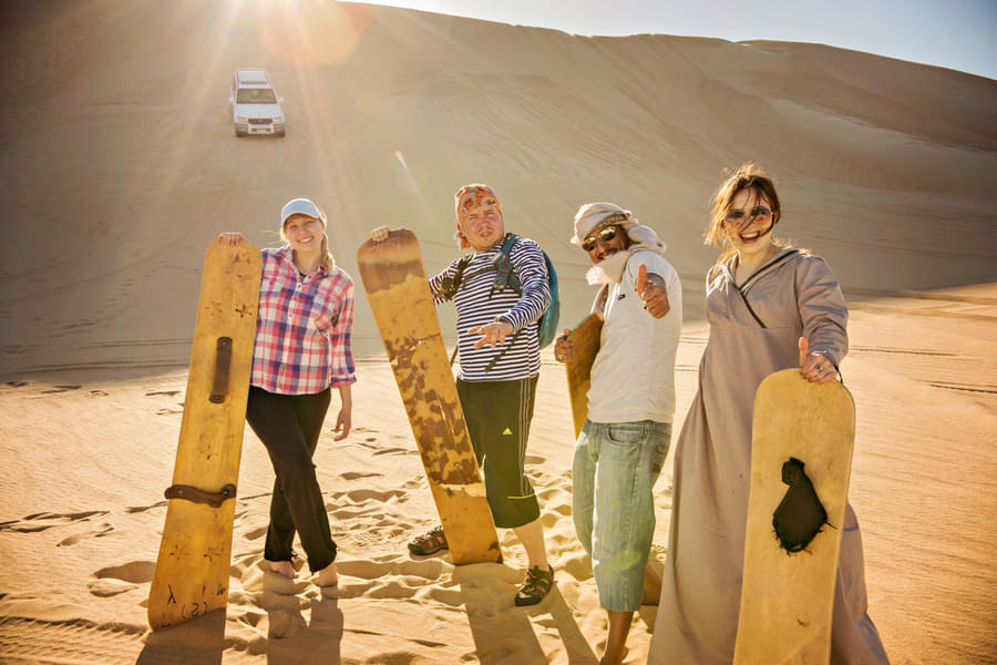 Gather your group and go on an unforgettable sandboarding journey