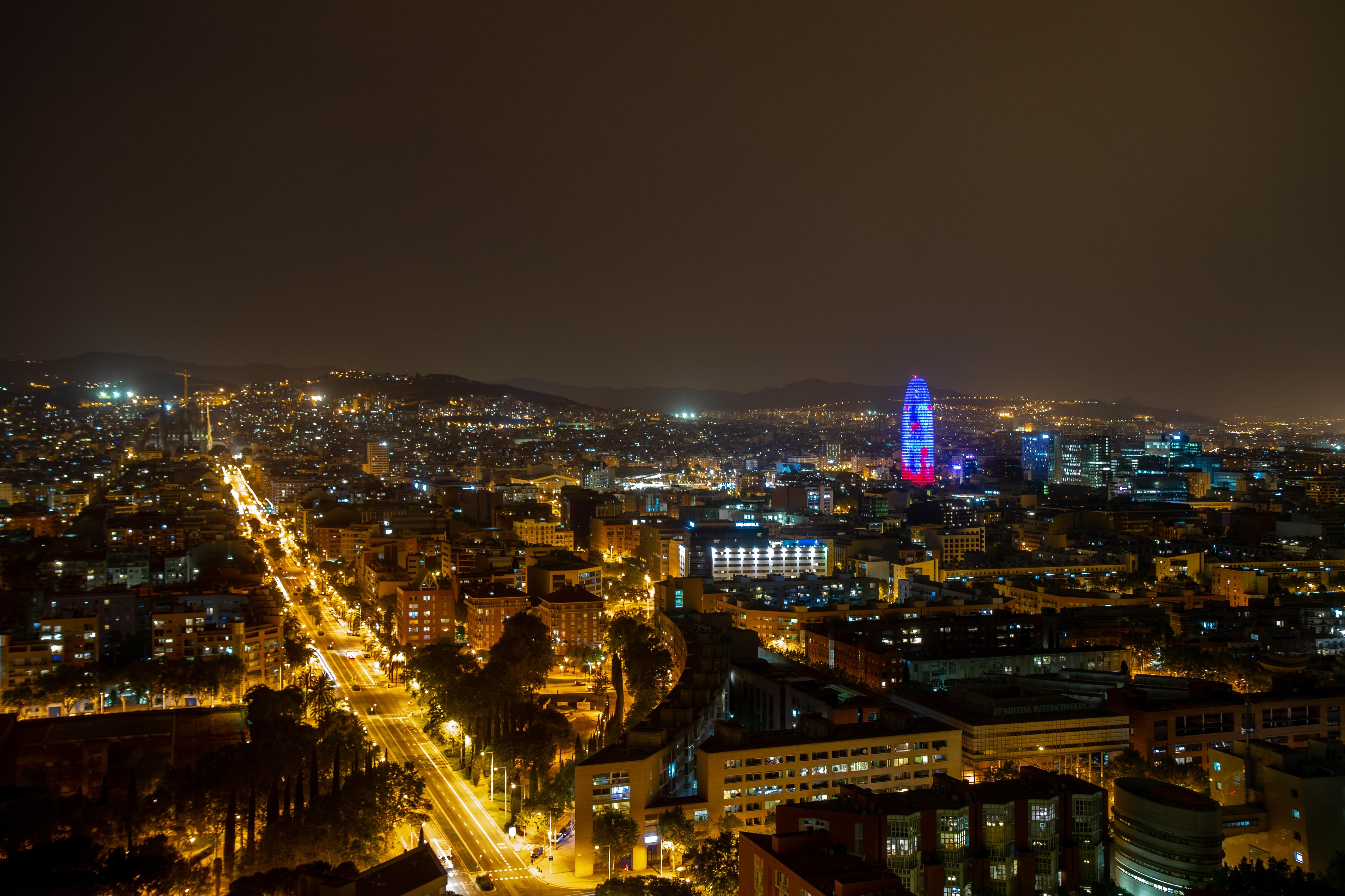 Barcelona in night