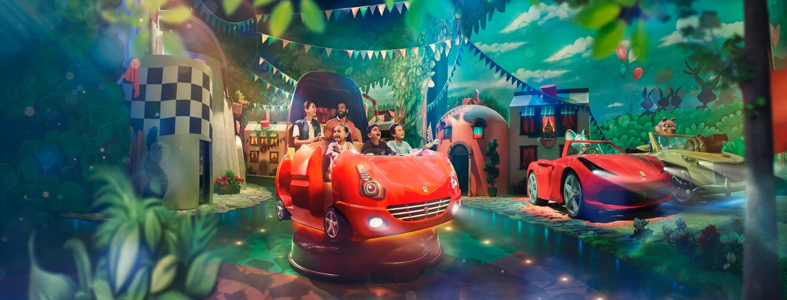 Race into a magical, oversized world of interactive challenges at Ferrari World