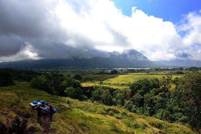 People Trekking on Mount Rinjani