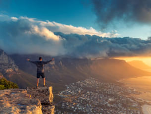 Revel in stunning views from the Lions Head at the Table Top