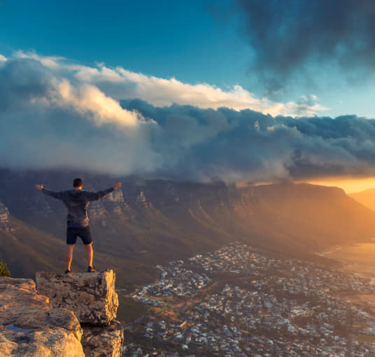 Revel in stunning views from the Lions Head at the Table Top