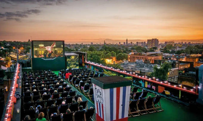 Open-air cinema screenings