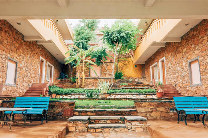 Sitting area in the resort