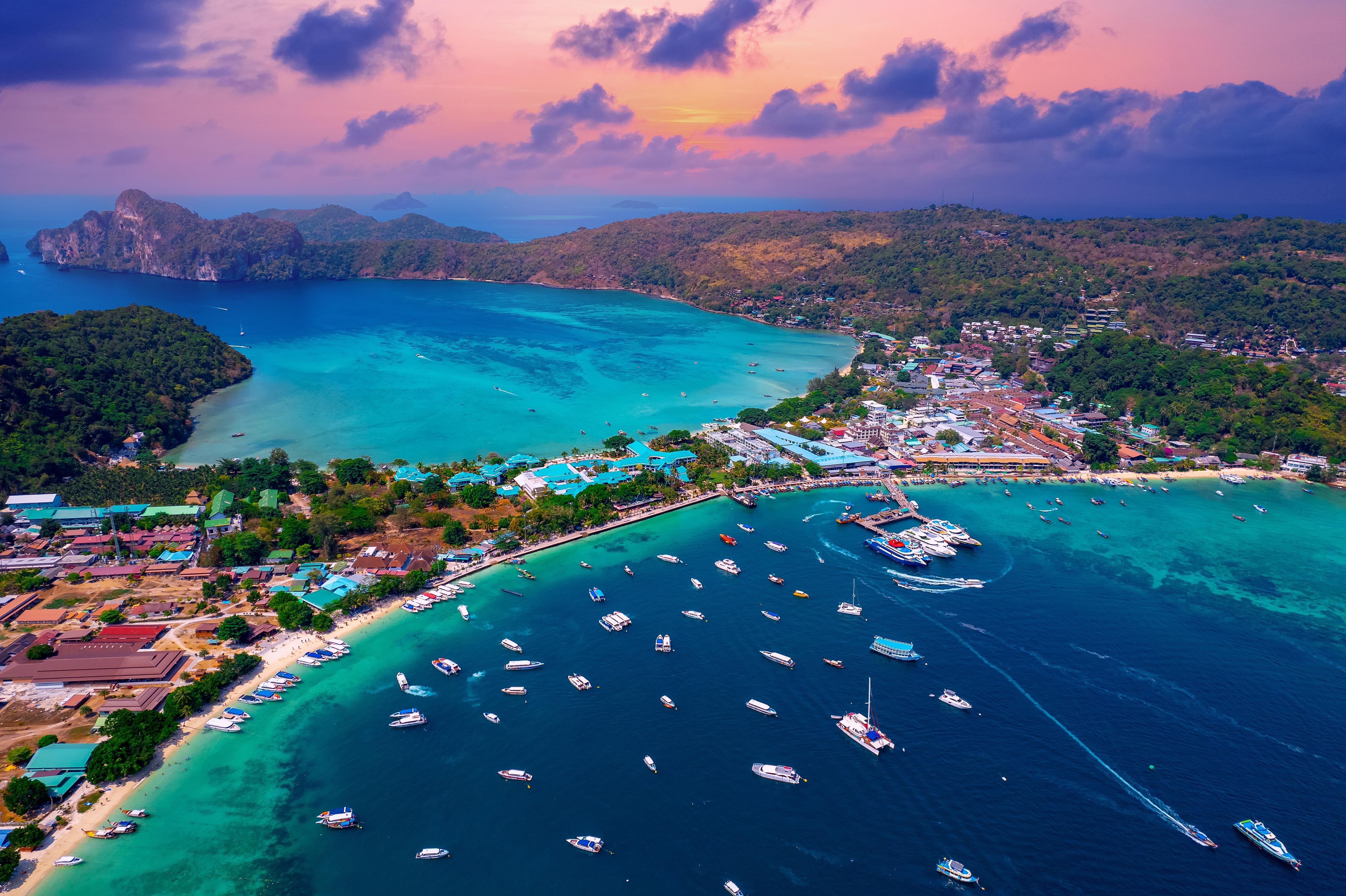 Aerial view of Phi Phi Island