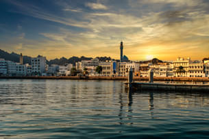 Marvel at the stunning skyline of the Muscat