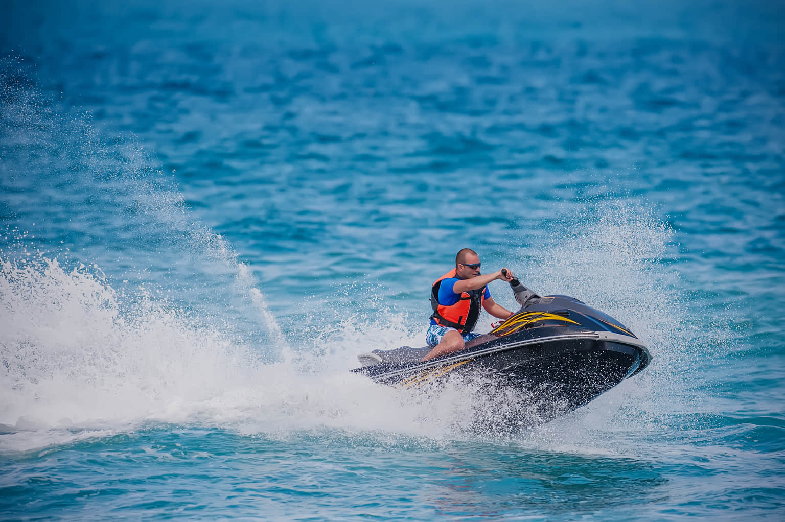 Jet-skiing