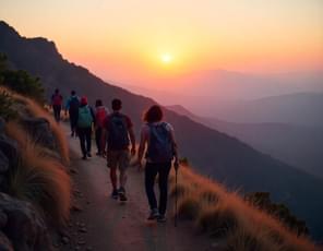 Trek through Kabbaladurga standing at 3,600 feet above sea level, offering lush greenery, rocky terrain, and panoramic views