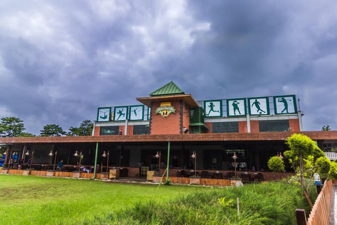Morning view of the resort