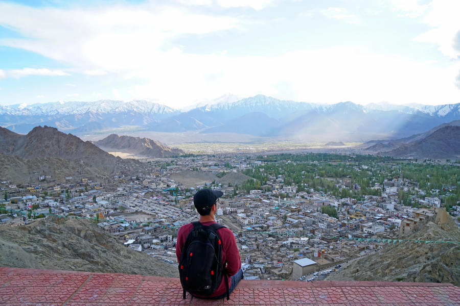 Revel in the awe-inspiring beauty of Leh Ladakh's snow-clad peaks and rugged terrain.