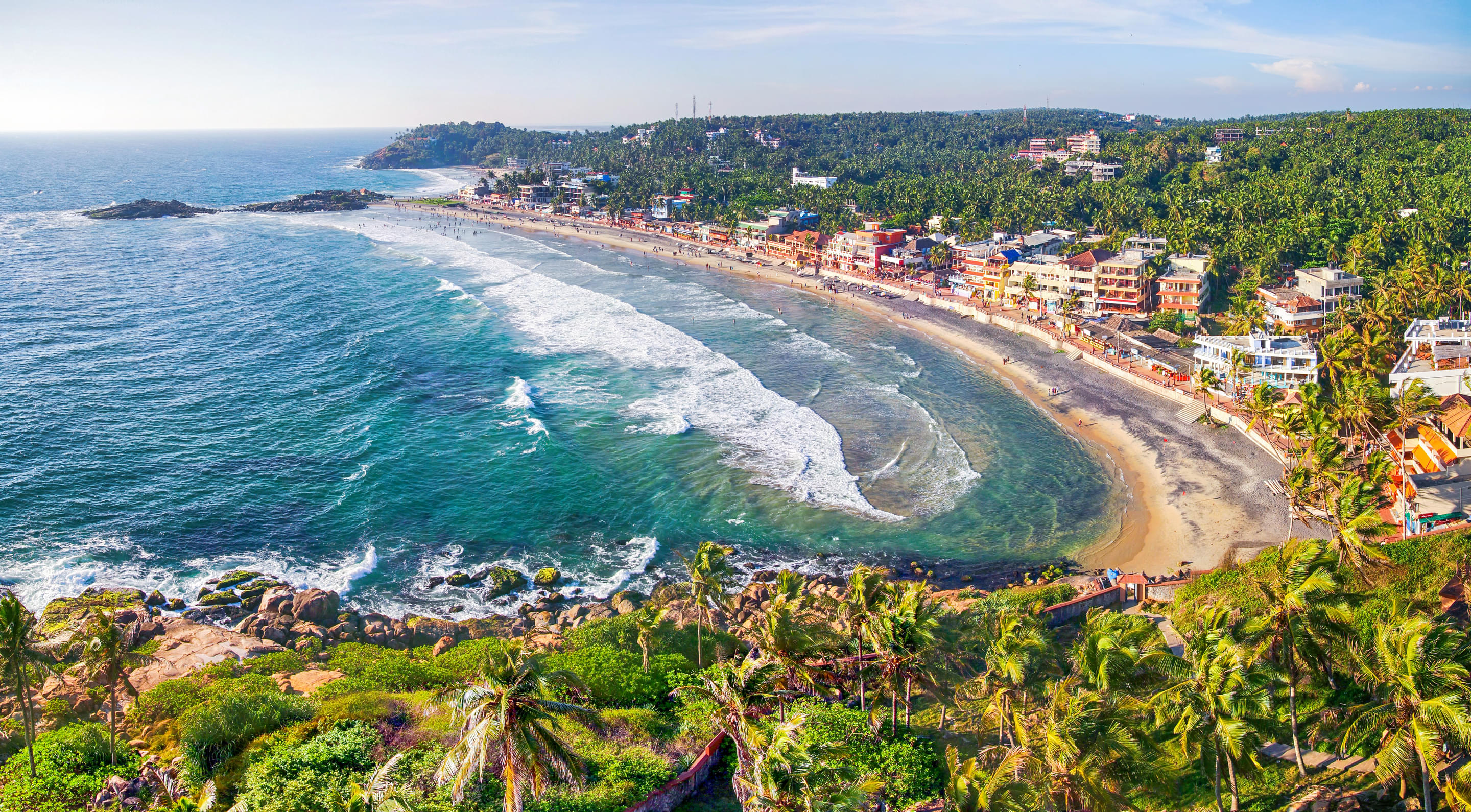 Kovalam Beach Overview
