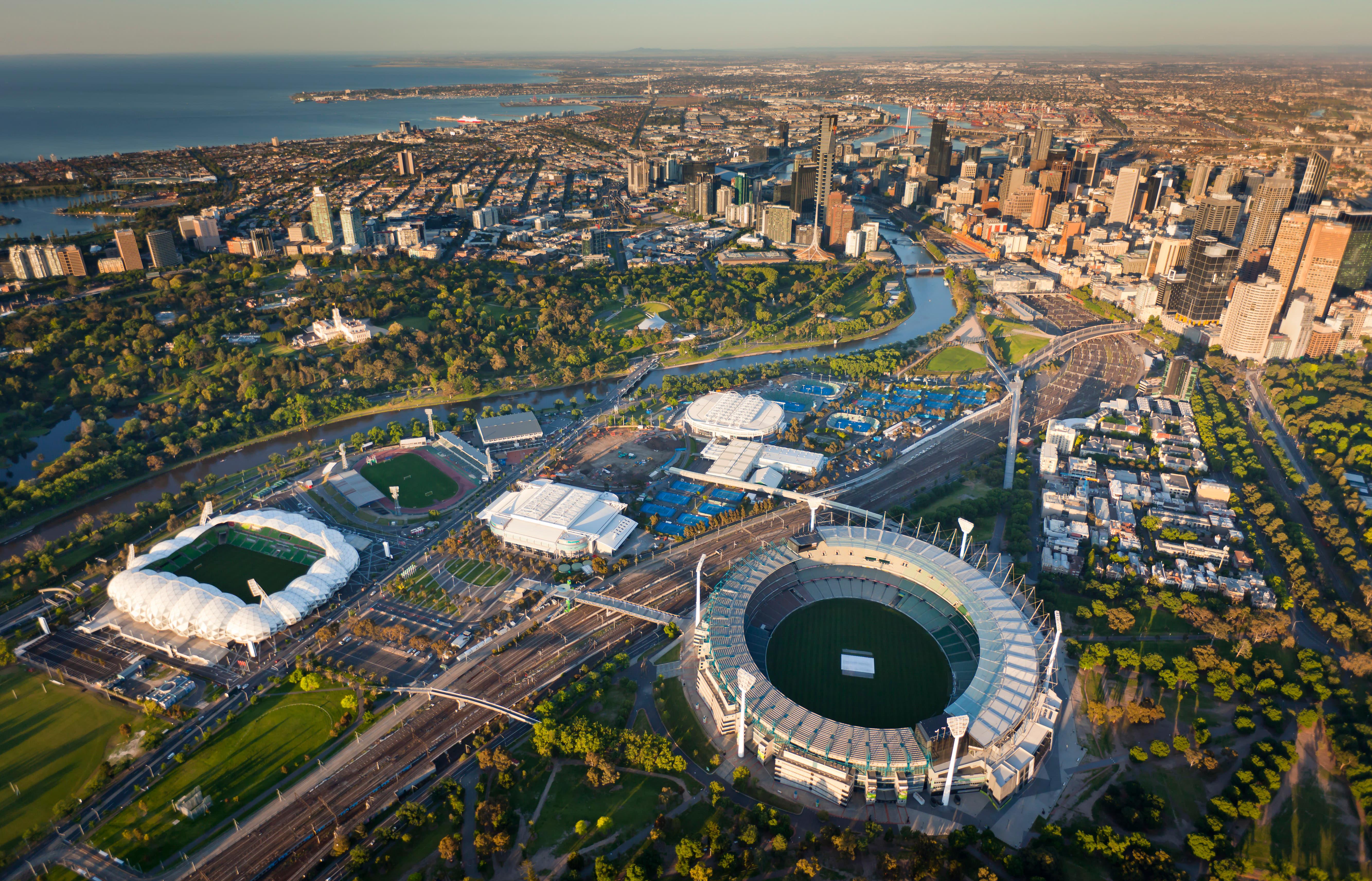 Aerial view of Melbourne Cricket Ground, Australia