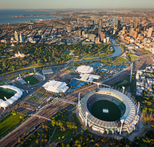 Aerial view of Melbourne Cricket Ground, Australia
