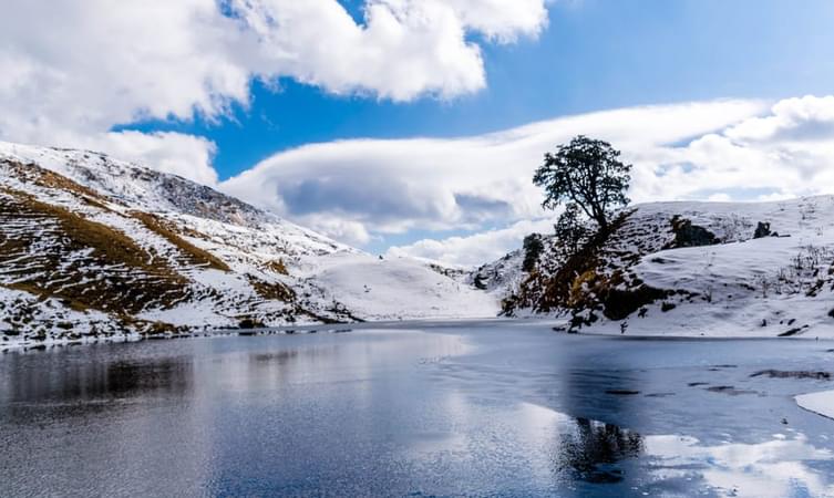 The captivating alpine lake -Brahmatal