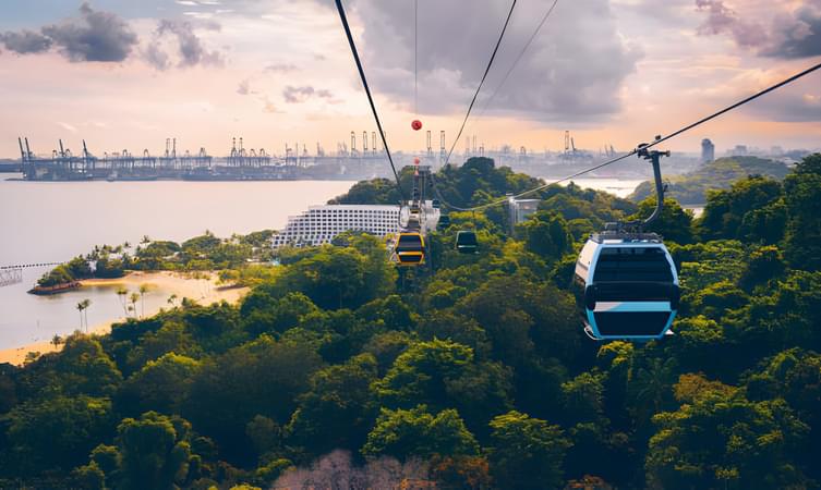 Cable car to Sentosa island