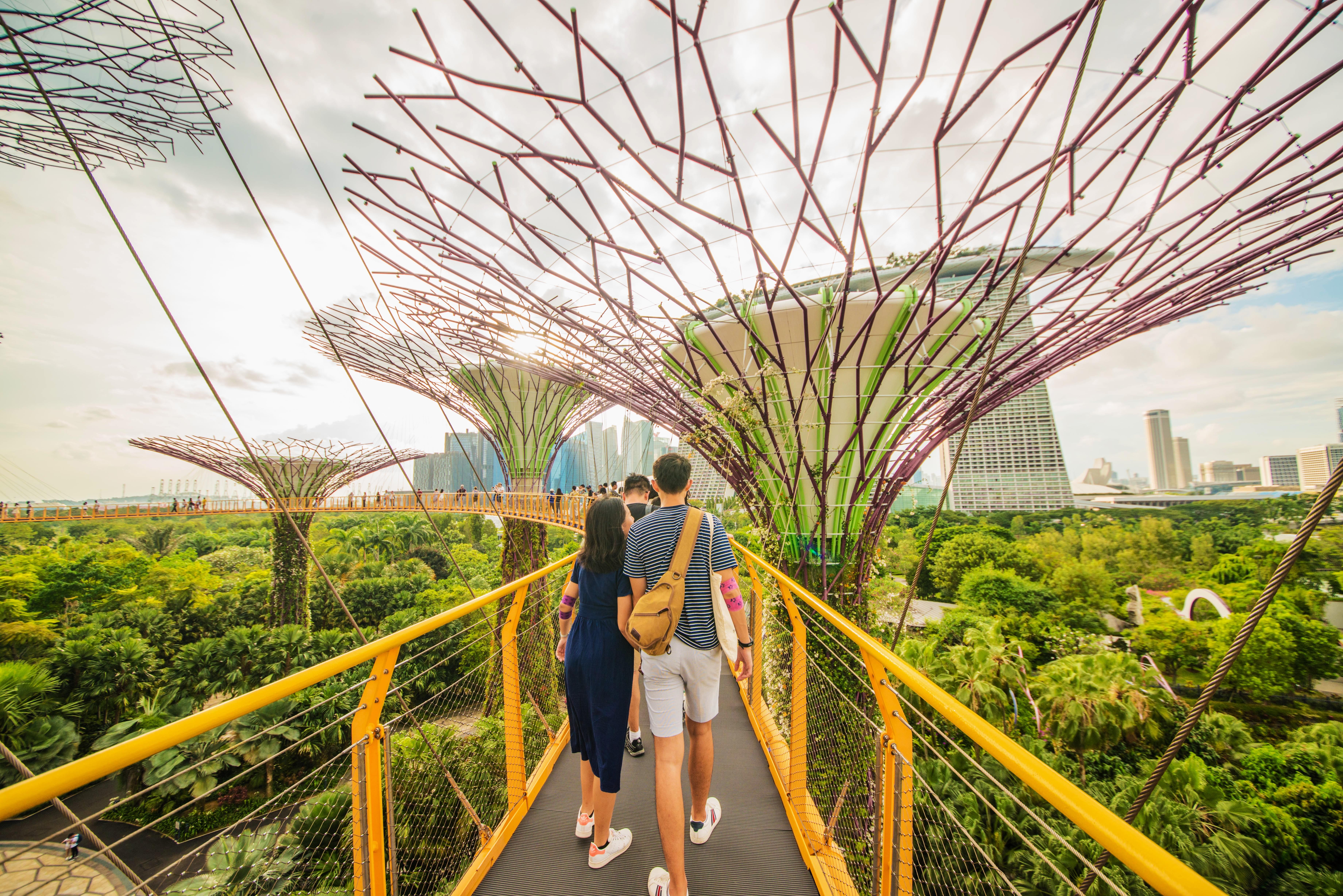 Couple Strolling at Gardens by the Bay, Singapore