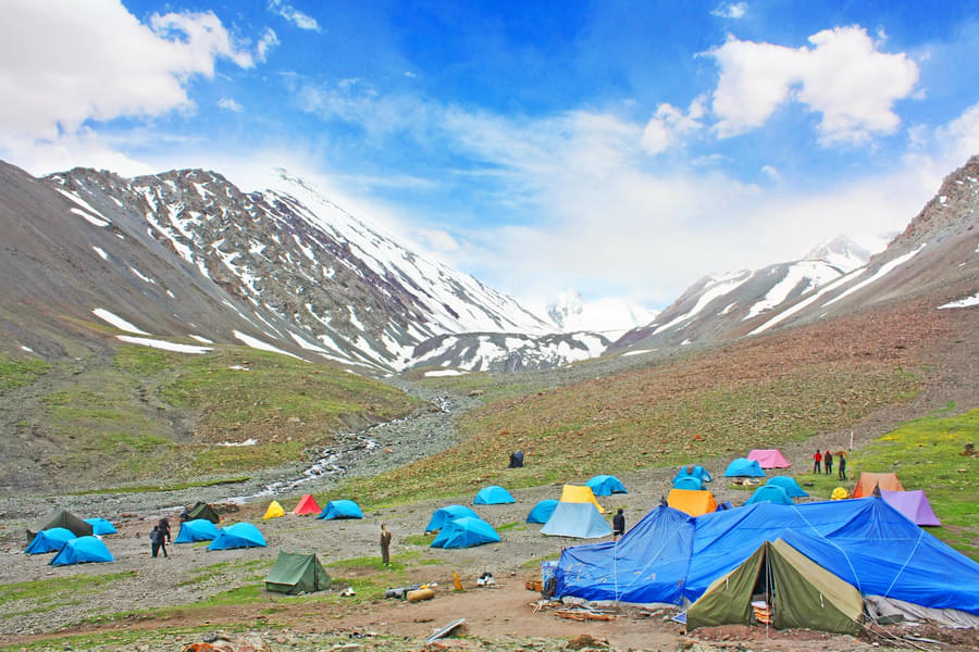 tents pitched at Mankorma Campsite