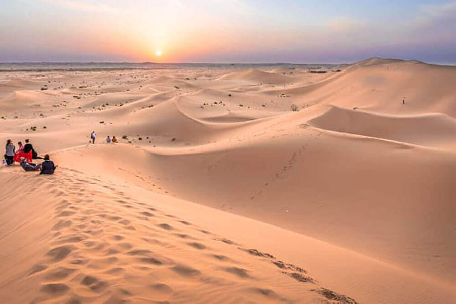 View of the wide Arabian desert.