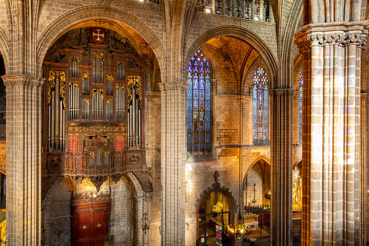 Beautiful Interior of Cathedral of Barcelona