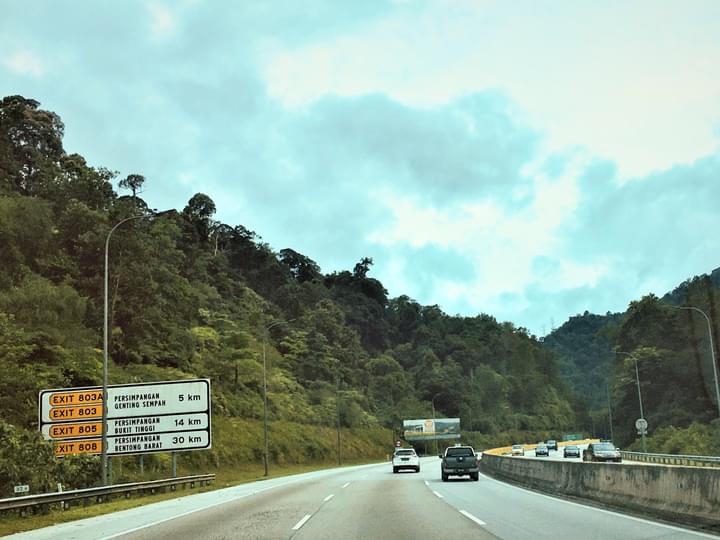 Drive to Genting Highlands