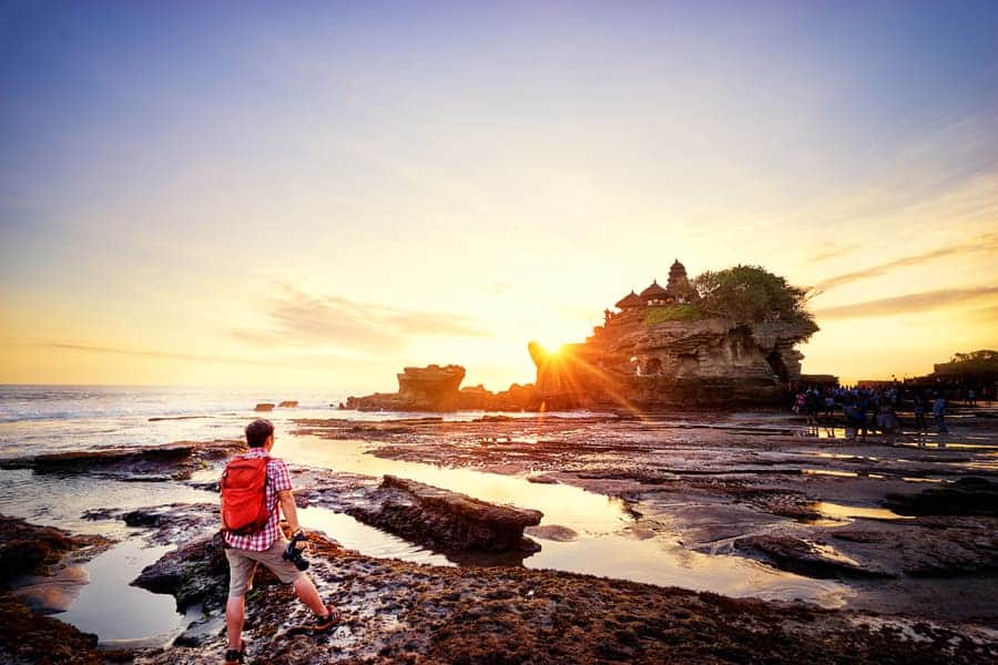 Sunset terrace at Pura Luhur Tanah Lot: