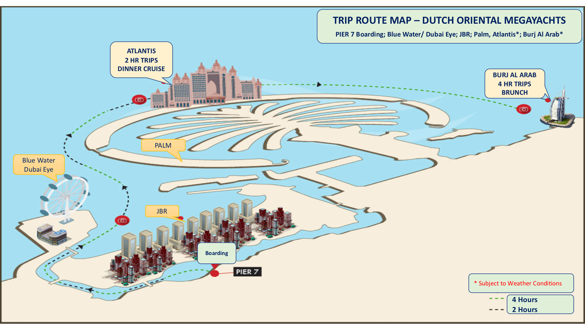 Map of Dinner and Brunch Cruise.