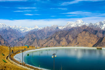 Majestic Himalayas from Auli Artificial Lake
