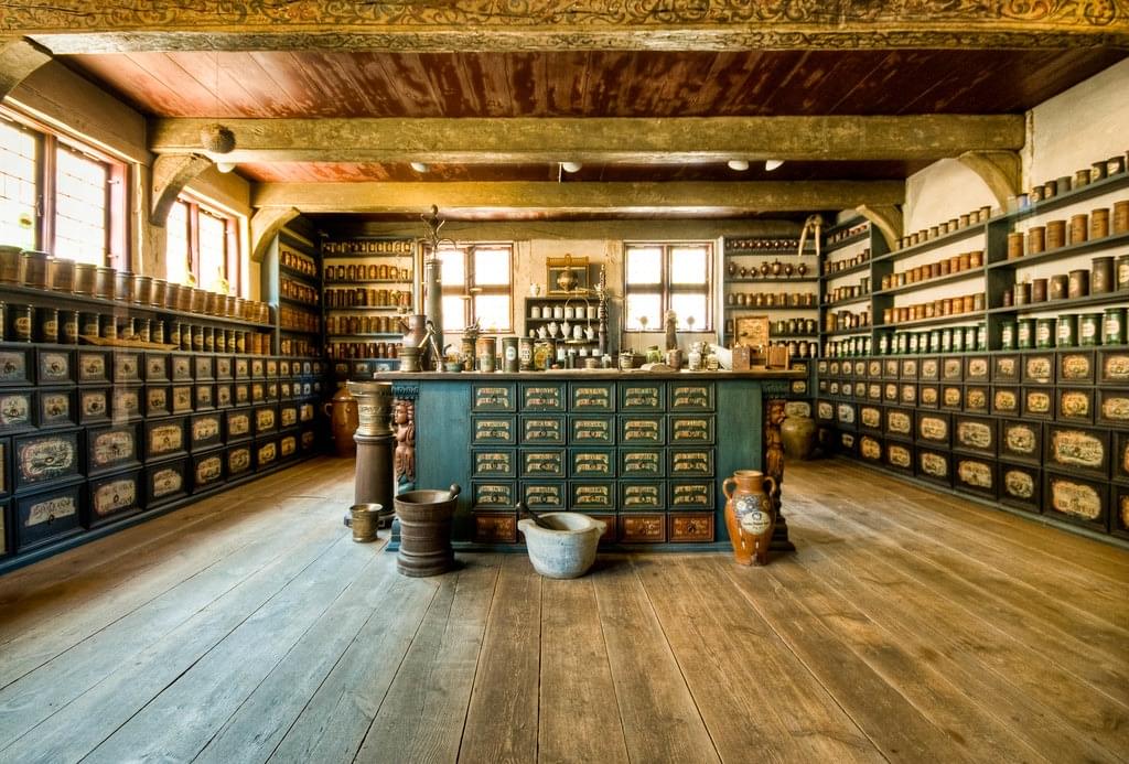 Marvel at the interiors of the Apothecary