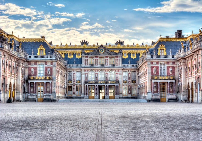 Royal facade of Palace of Versailles