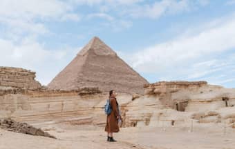 Toruist enjoying time at Cairo