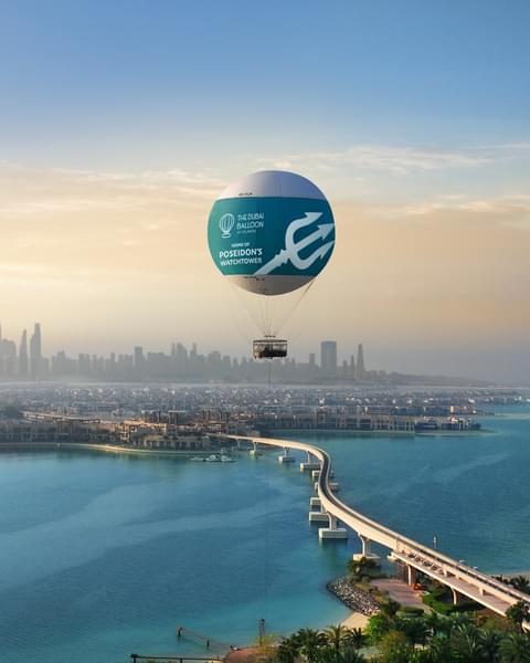 Take in the scenic views of Dubai's coastline from your hot-air balloon
