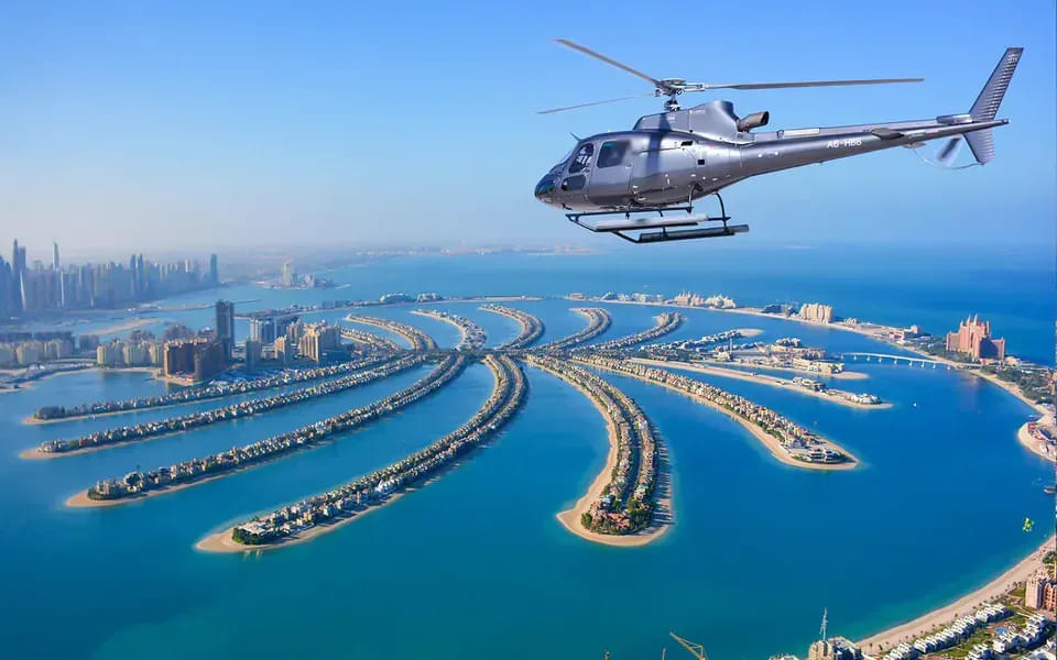 17 minuten durende helikoptervlucht in Dubai