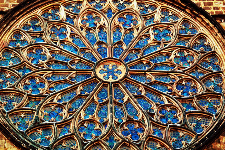 The Rose Window at Cathedral of Barcelona