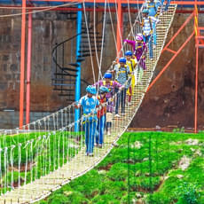 Go Sky walking with your squad and have fun
