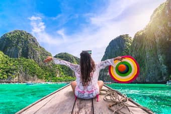 Tourist enjoying at Phi Phi Island