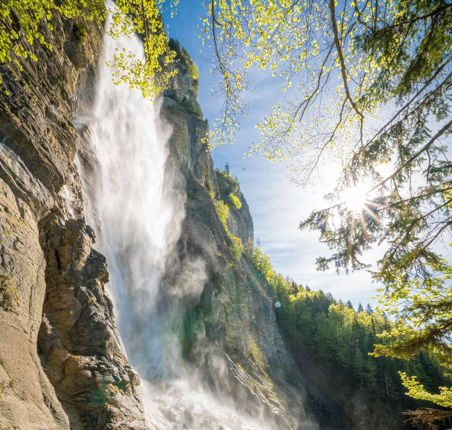 Walk up to Mülibach Falls