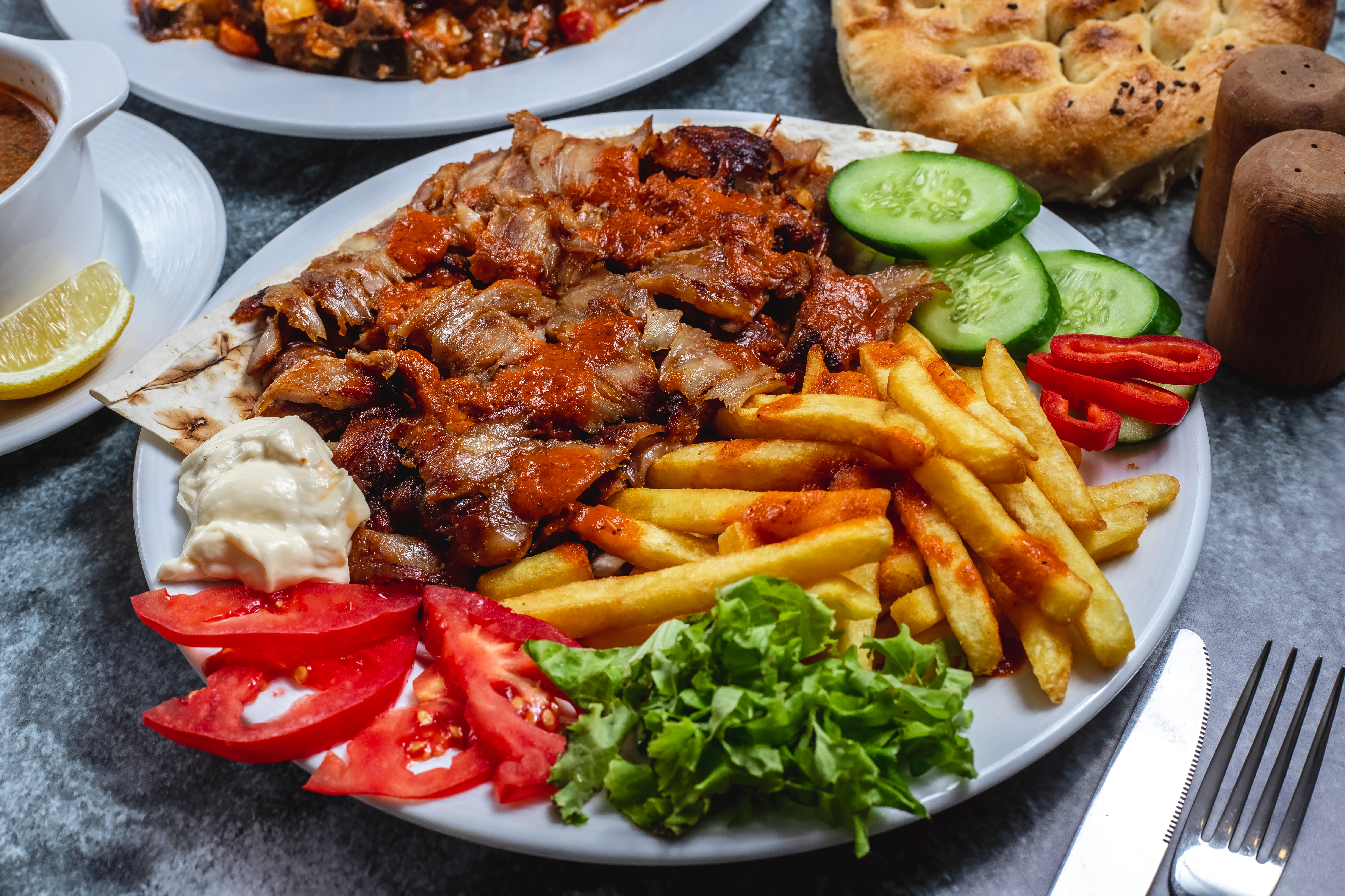 doner with french fries