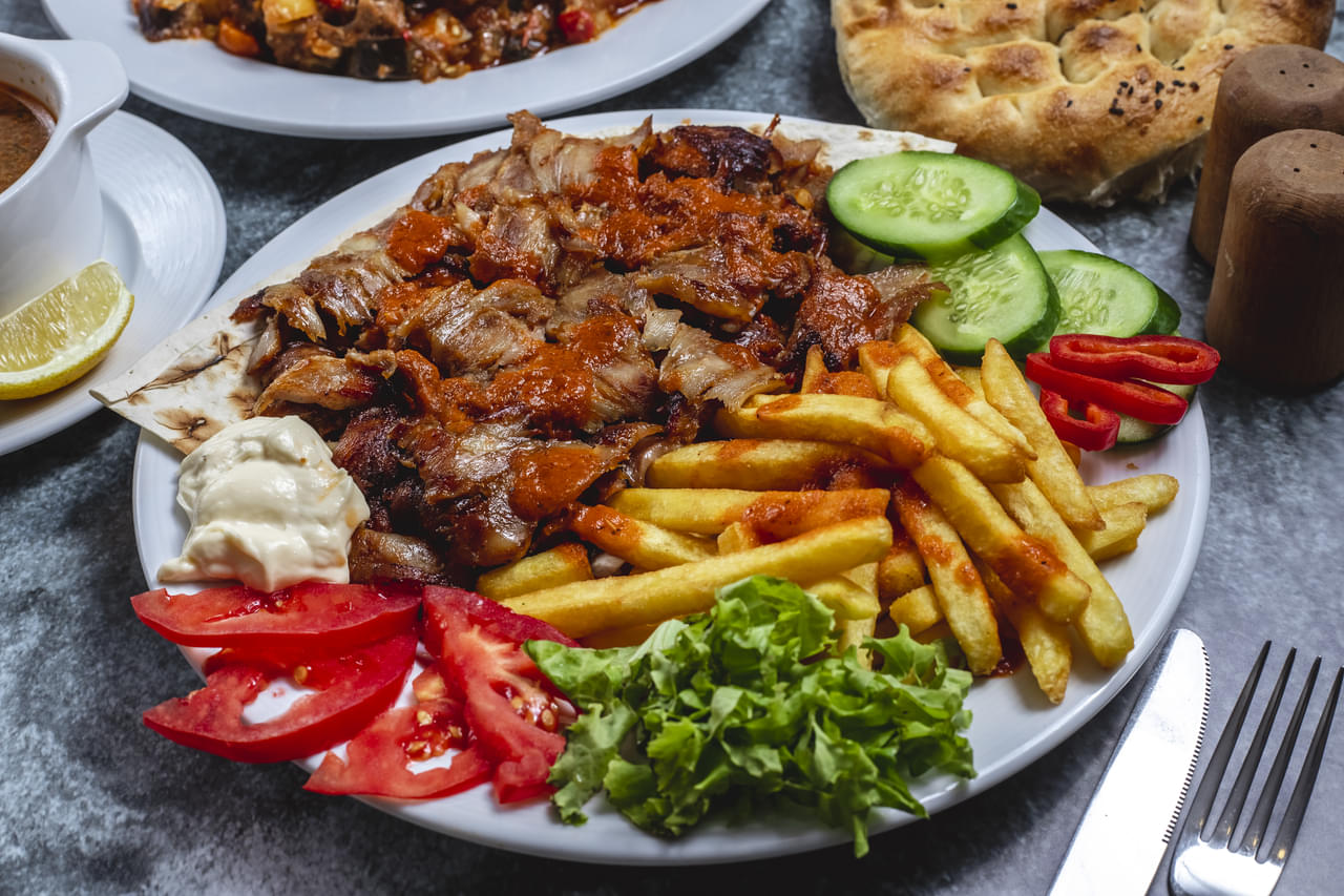 doner with french fries
