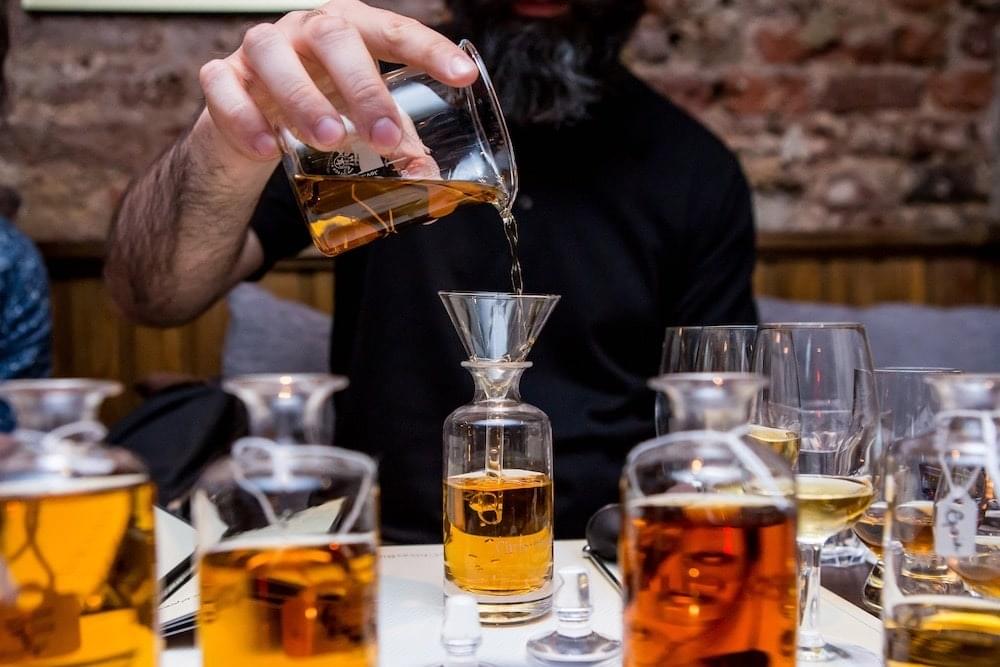 Indulge in the exquisite craft of whisky blending