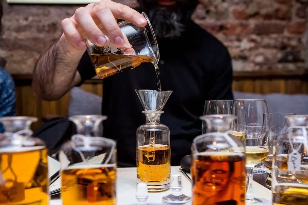 Indulge in the exquisite craft of whisky blending