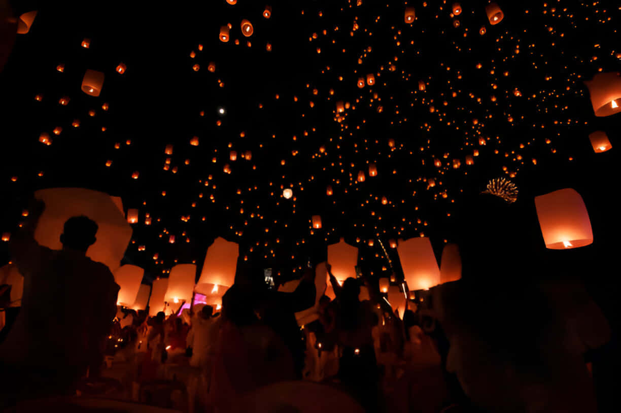 Sky Lantern Festival in Gokarna