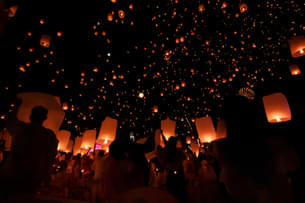 Go for the famous Sky Lantern Festival in Gokarna