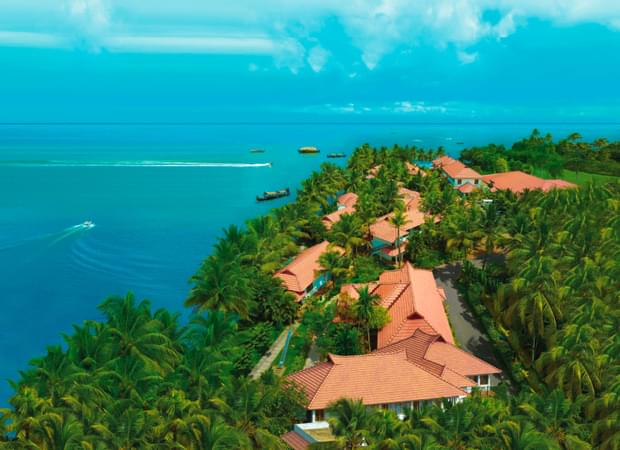 Aerial view of the property.