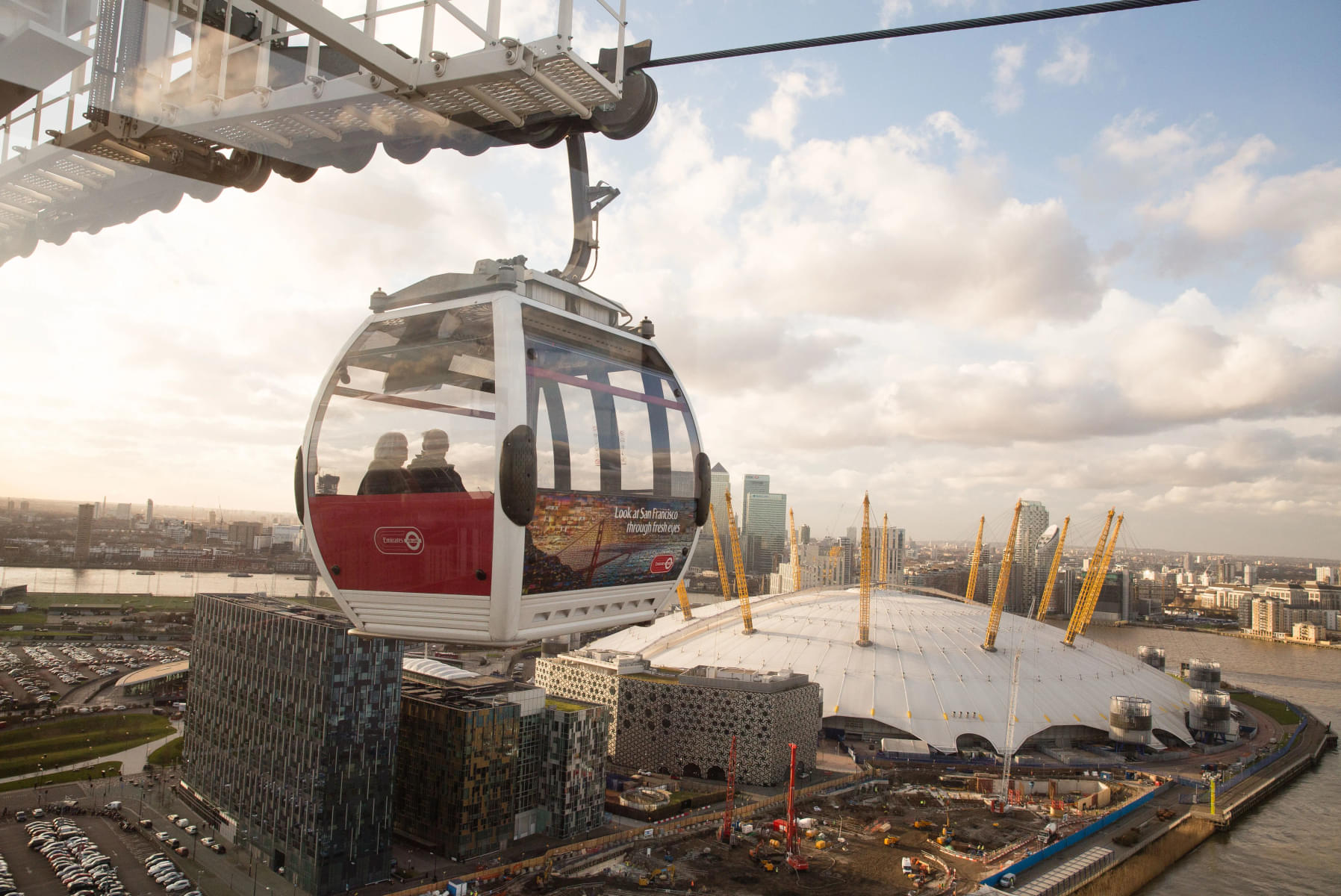 Enjoy views of The O2 Arena from London Cable Car