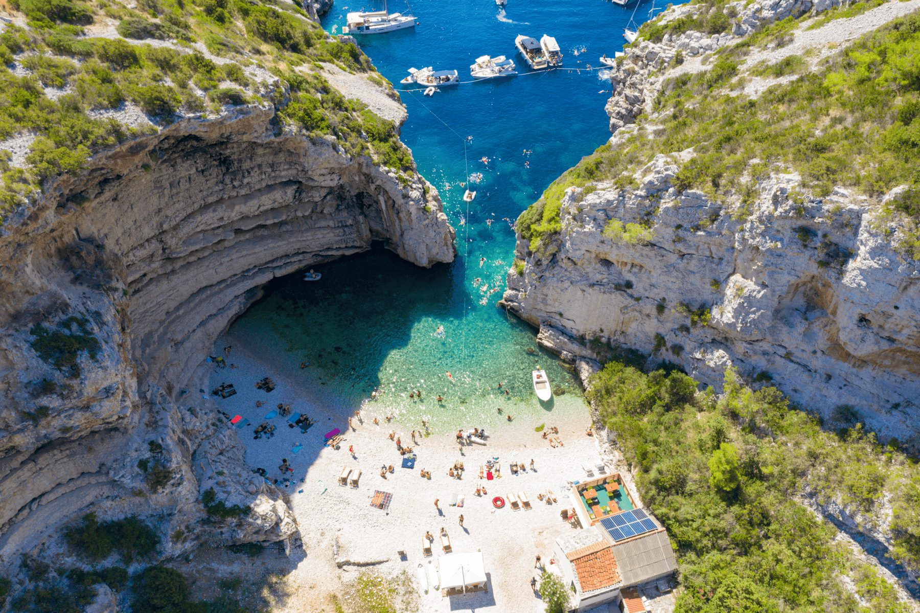 Stiniva Beach Overview