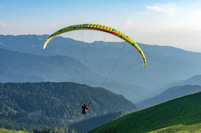 Soaring over Nainital's scenic landscapes