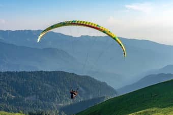 Soaring over Nainital's scenic landscapes