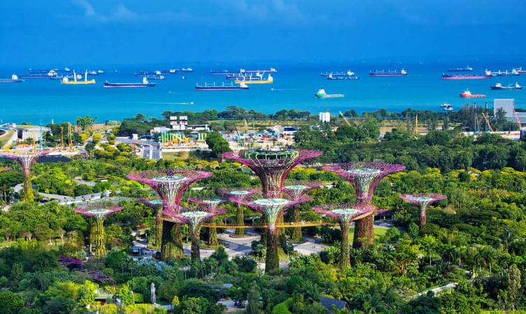 Aerial view of Singapore