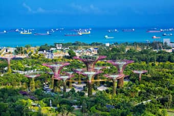 Aerial view of Singapore
