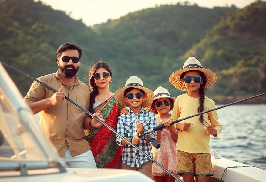 Fishing on a Yacht in Panjim Image